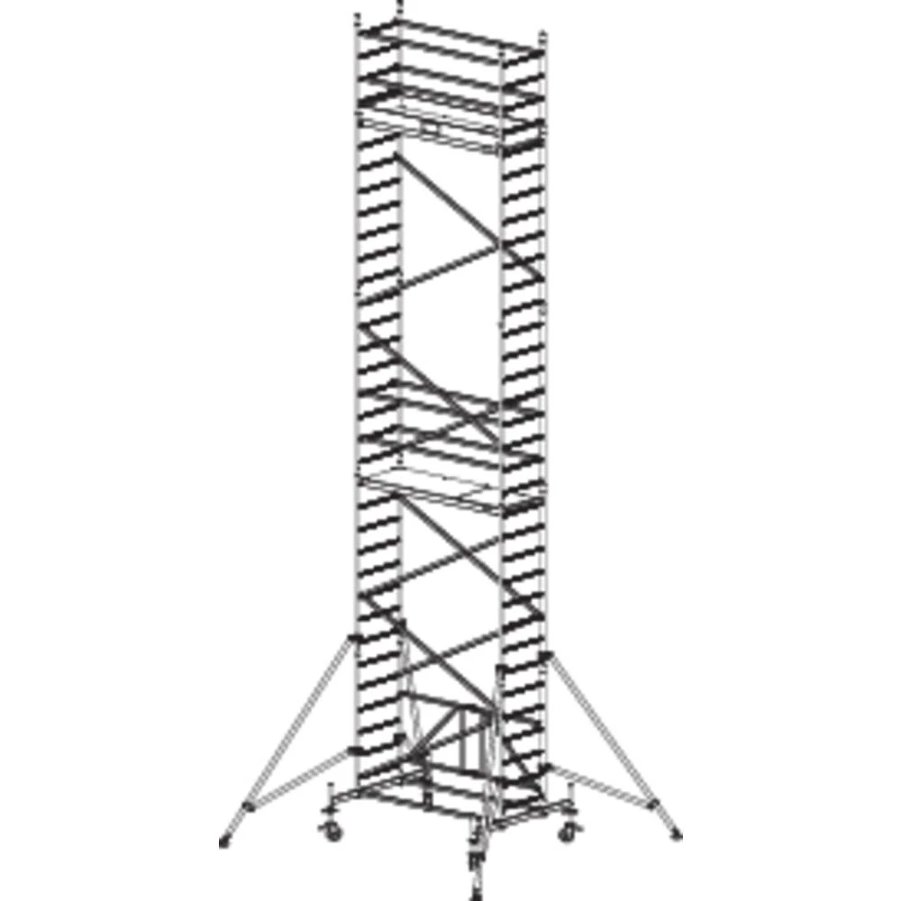 Sinterbronze (value.2976892) Skela Sklopiva, Mobilna Radna visina (maks.): 9.80 m Krause ProTec XS 920072 Srebrna 184 kg slika