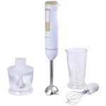 Bergner  štapni mikser 800 W s mjernom šalicom, s višenamjenskim uređajem za mljevenje bijela, drvo