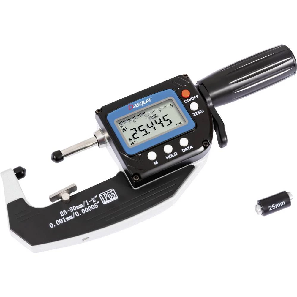 Dasqua 4105-0010 digitalni mjerač debljine (D x Š) 180 mm x 68 mm s digitalnim zaslonom 50 mm Očitavanje: 0.001 mm slika
