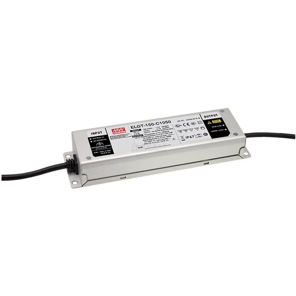 Mean Well ELGT-150-C1400 LED pogonski sklop Konstantna struja 149.8 W 1400 mA 54 - 107 V/DC Montaža na zapaljive površine, odobr slika