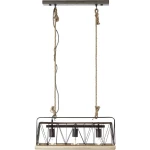 Viseća svjetiljka LED E27 40 W Brilliant Narcy 93587/71 Plemeniti čelik (brušeni), Drvo