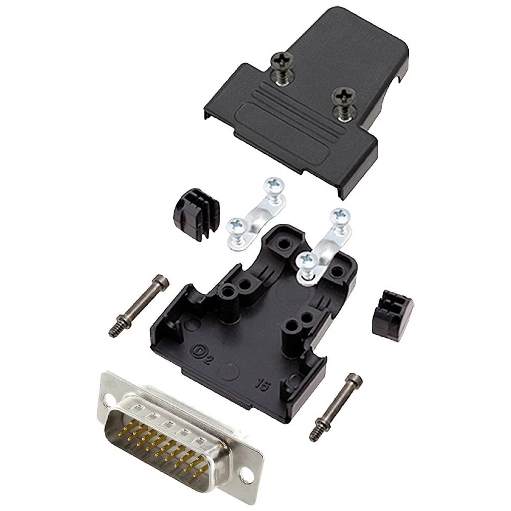 Komplet D-SUB pinskih konektora 180 ° Broj polova: 26 Lemni kup encitech TRI-P-15-HDP26-W-K 1 ST slika