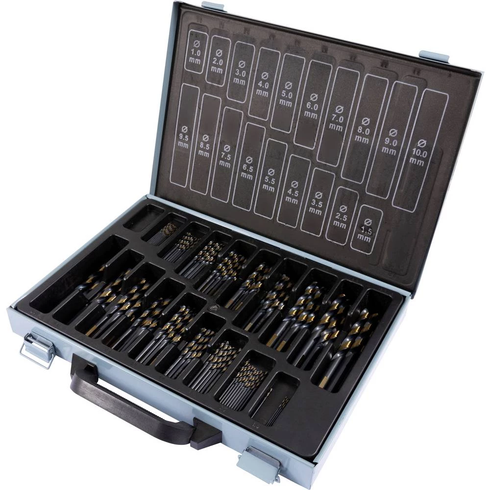 FRITZFURT 3111-1170 HSS-G metal-spiralno svrdlo-komplet 170-dijelni 1.0 mm, 1.5 mm, 2.0 mm, 2.5 mm, 3.0 mm, 3.5 mm, 4.0 slika