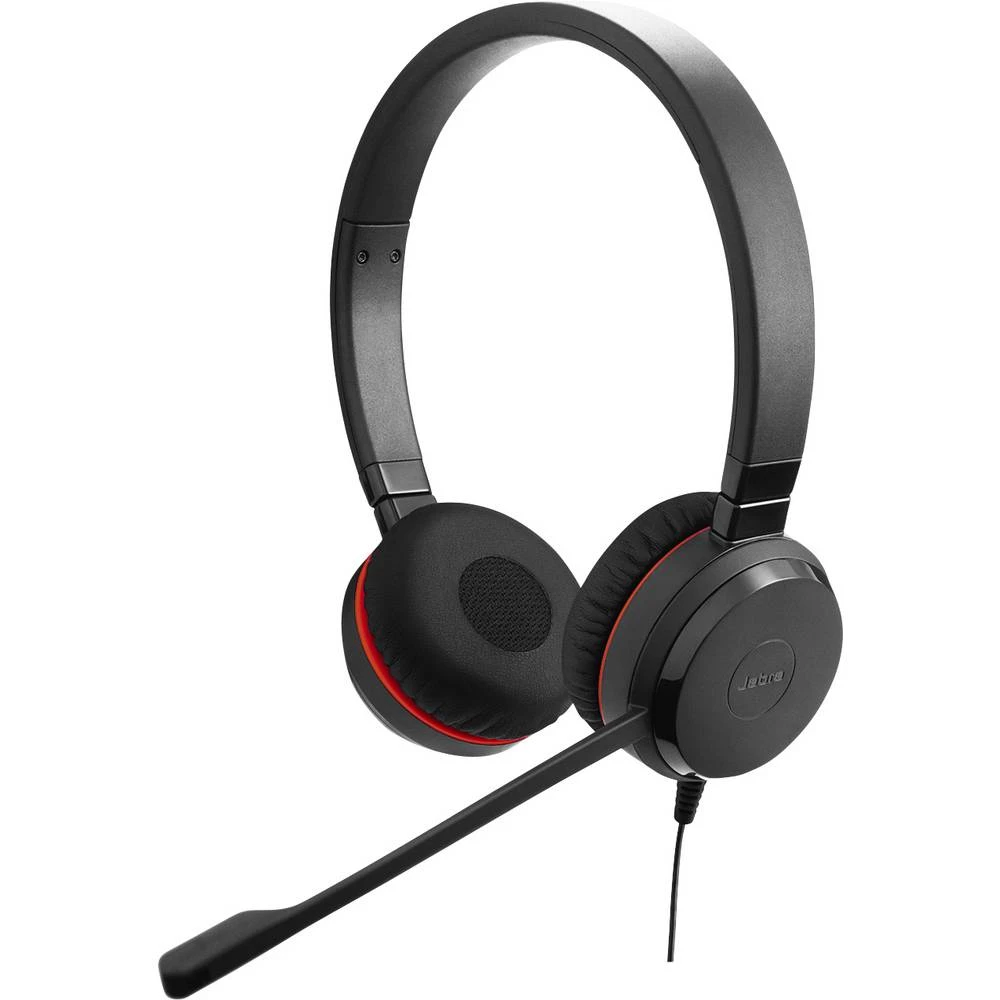 Jabra Evolve 20 telefon On Ear Headset žičani stereo crna poništavanje buke, smanjivanje šuma mikrofona slušalice s mikr slika