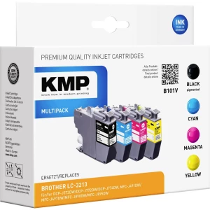 KMP kombinirano pakiranje tinte zamijena Brother LC-3213VAL kompatibilan kombinirano pakiranje crna, cijan, magenta, žut slika