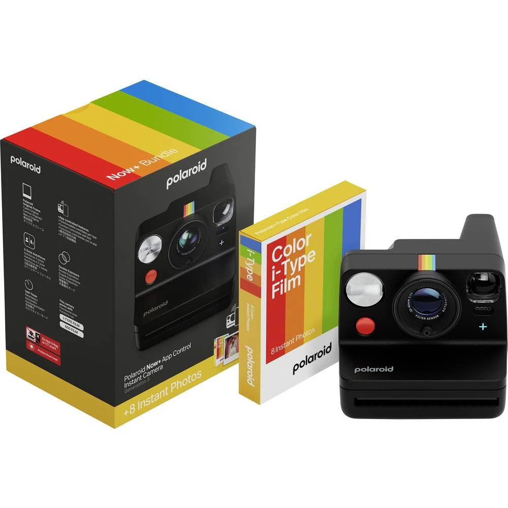 Polaroid Everything Box Now+ Gen3 Black instant kamera crna ugrađena baterija, s ugrađenom bljeskalicom, Bluetooth slika