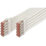 LAN (RJ45) Mreža Priključni kabel CAT 6 S/FTP 0.5 m Bijela Zaštićen s folijom, Sveukupno zaštićen, Sa zaštitom, Bez halogena, Je