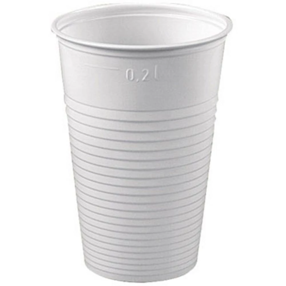 Šalica za piće PAPSTAR 12156 0,2l PP bijela 100 kom / pak. slika