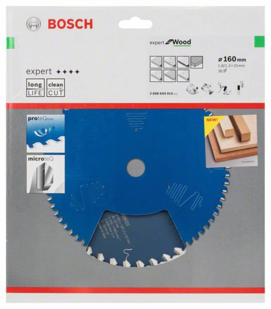 Stručnjak za kružne pile za drvo, 160 x 20 x 1,8 mm, 36 Bosch Accessories 2608644014 promjer: 160 mm Broj zubaca (po inču): 36 D slika