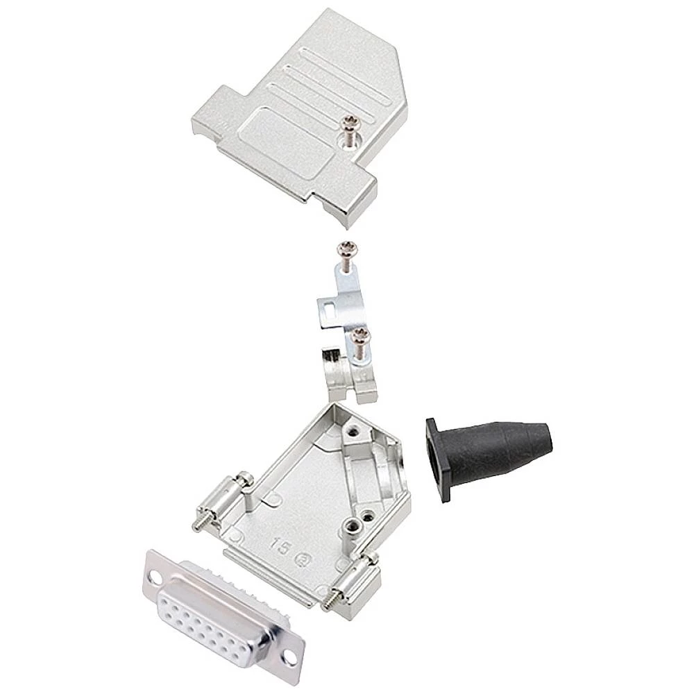 Višestruki ženski konektor D-SUB komplet 45 ° Broj polova: 15 Lemni kup encitech DTSL15-SJSRG-S-DMS-W-K 1 ST slika