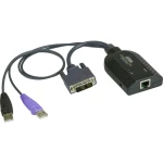 KVM Adapter [2x Muški konektor USB 2.0 tipa A, Muški konektor DVI-D - 1x Ženski konektor RJ45] Crna ATEN