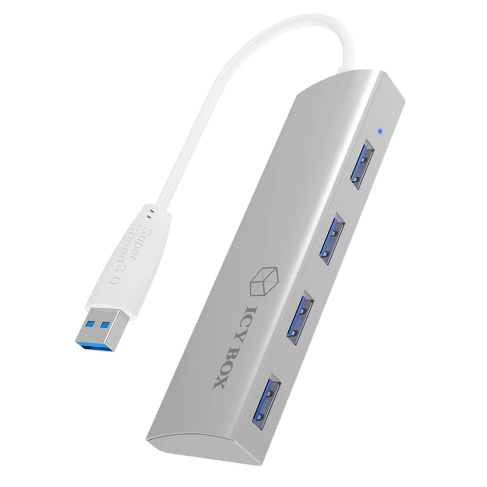 ICY BOX IB-AC6401 4 ulaza USB 3.2 Gen 1 hub (USB 3.0)  srebrna slika