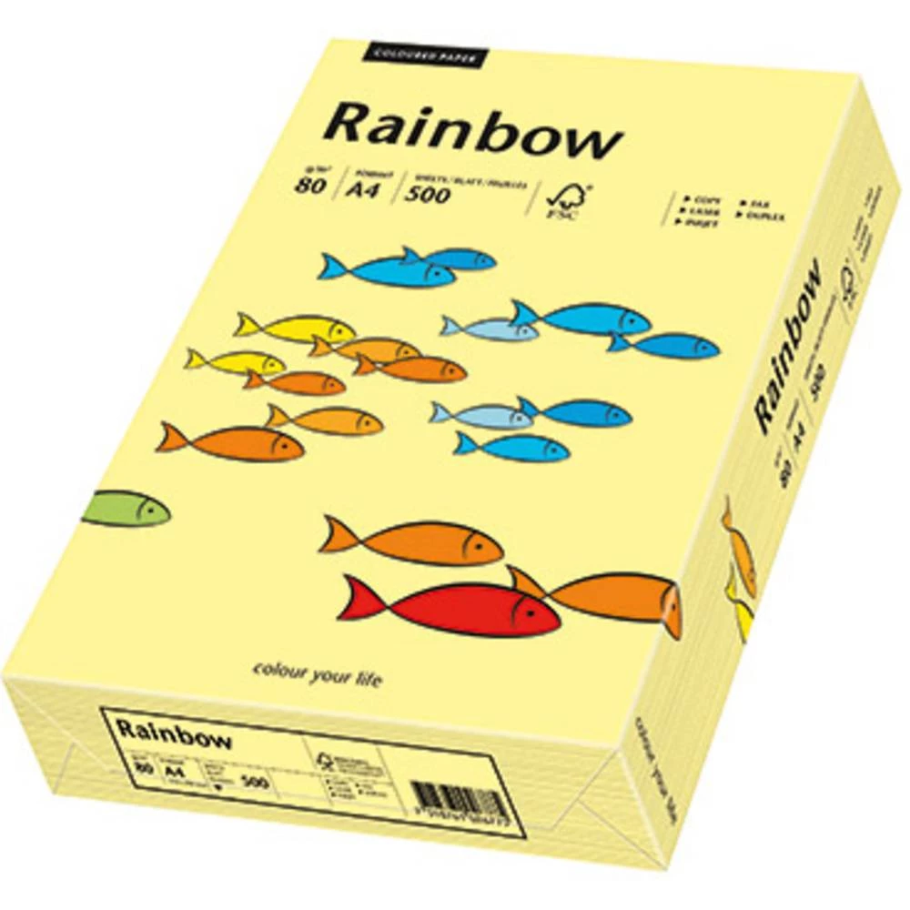 Obojeni papir za printer Papyrus Rainbow Color A4 88042297 DIN A4 80 gm&sup2; 500 Stranica Svijetložuta slika