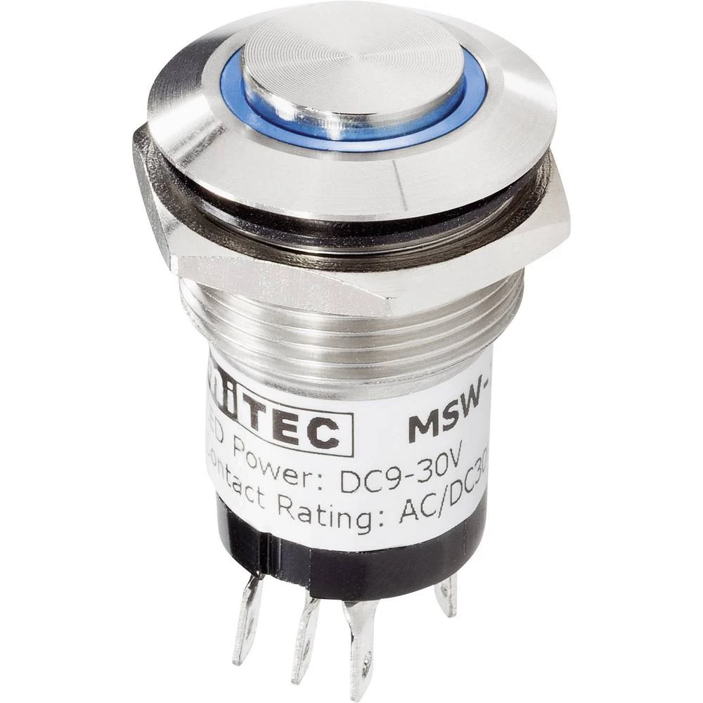 Renkforce RF-4707812 tipka za zvono osvjetljeno 1-struki plemeniti čelik, bijela 24 V DC/ 2 A, 24 V AC/ 1 A slika