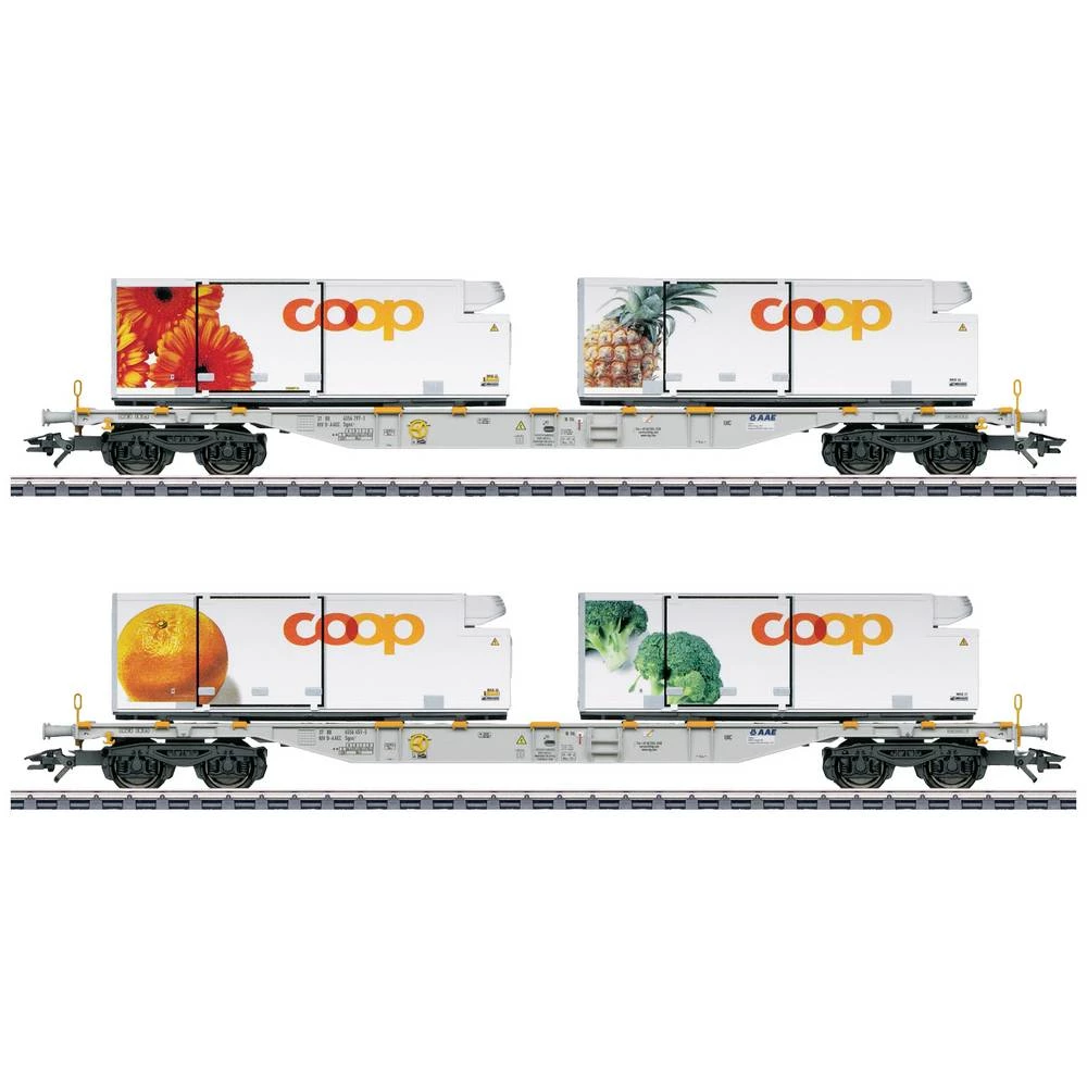 Märklin 47462 H0 set od 2 vagona kontejnera Coop AAE slika