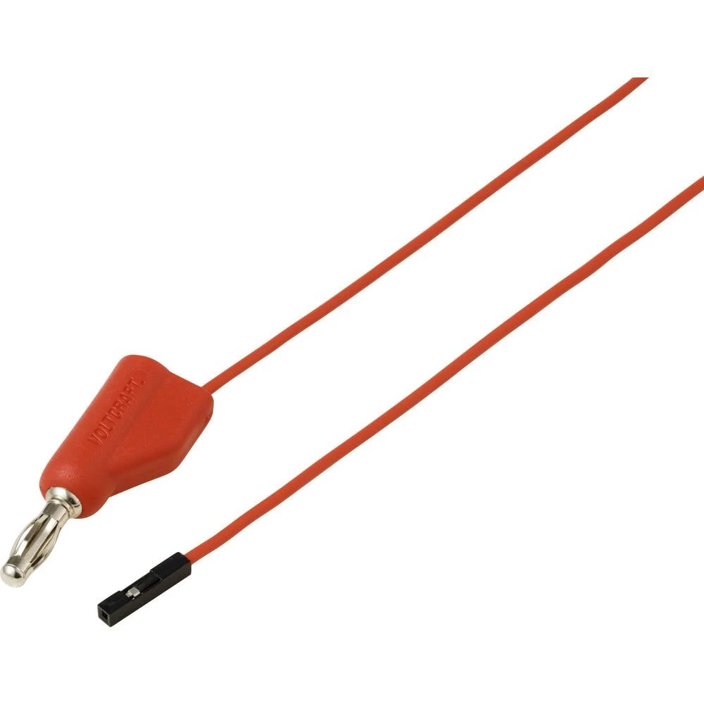 VOLTCRAFT MSL-315 rot mjerni vod 4 mm utikač utičnica 0.64 mm 1 m crvena 1 kom. slika