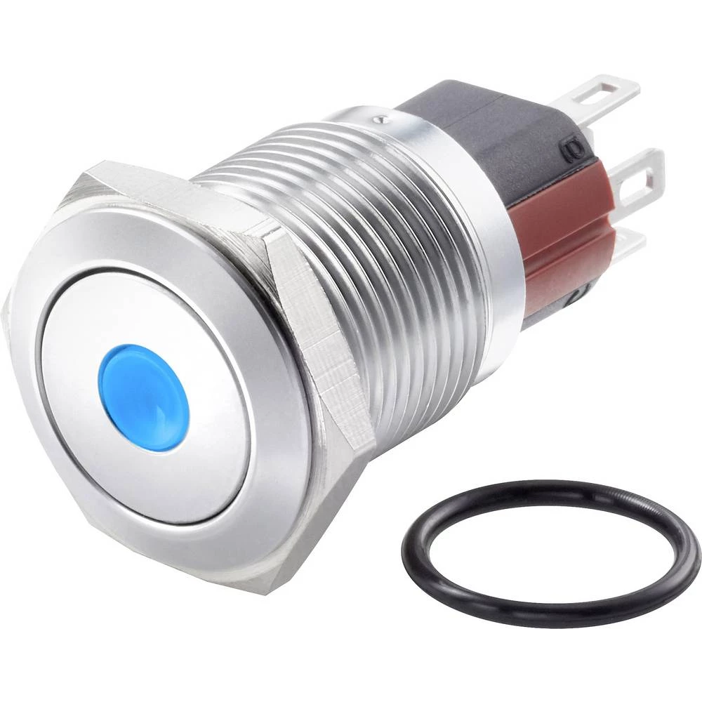 TRU COMPONENTS TC-GQ16-KF-11D/J/B/12V/C Tlačni prekidač sa zaštitom od vandalizma 48 V/DC 2 A 1 x OFF/(ON) IP65 vraća se u izspr slika