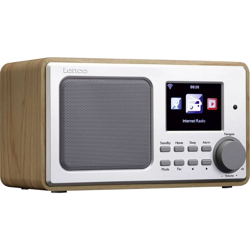 Internet Stolni radio Lenco DIR-102 Internetski radio , USB, AUX Drvo slika