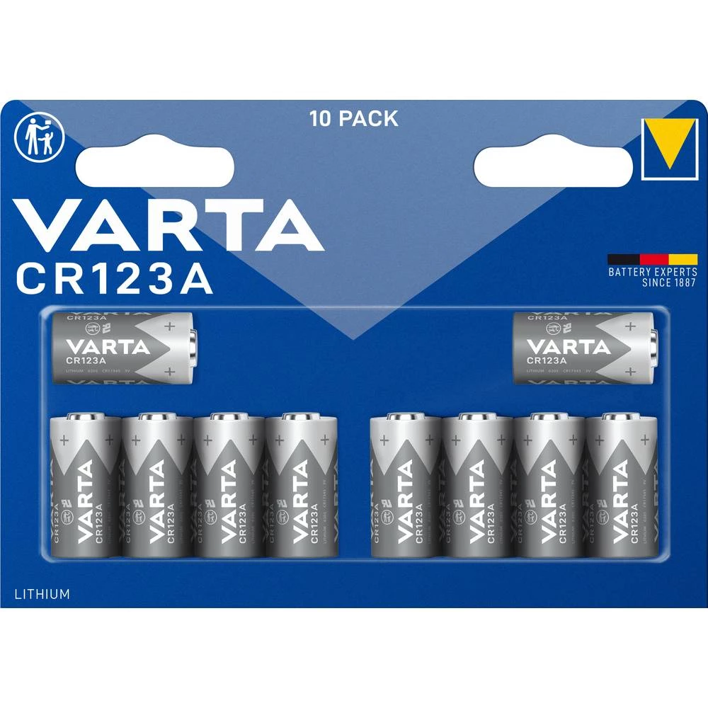 Varta Electronics CR 123 Fotobaterije CR-123A Litijev 1430 mAh 3 V 10 ST slika