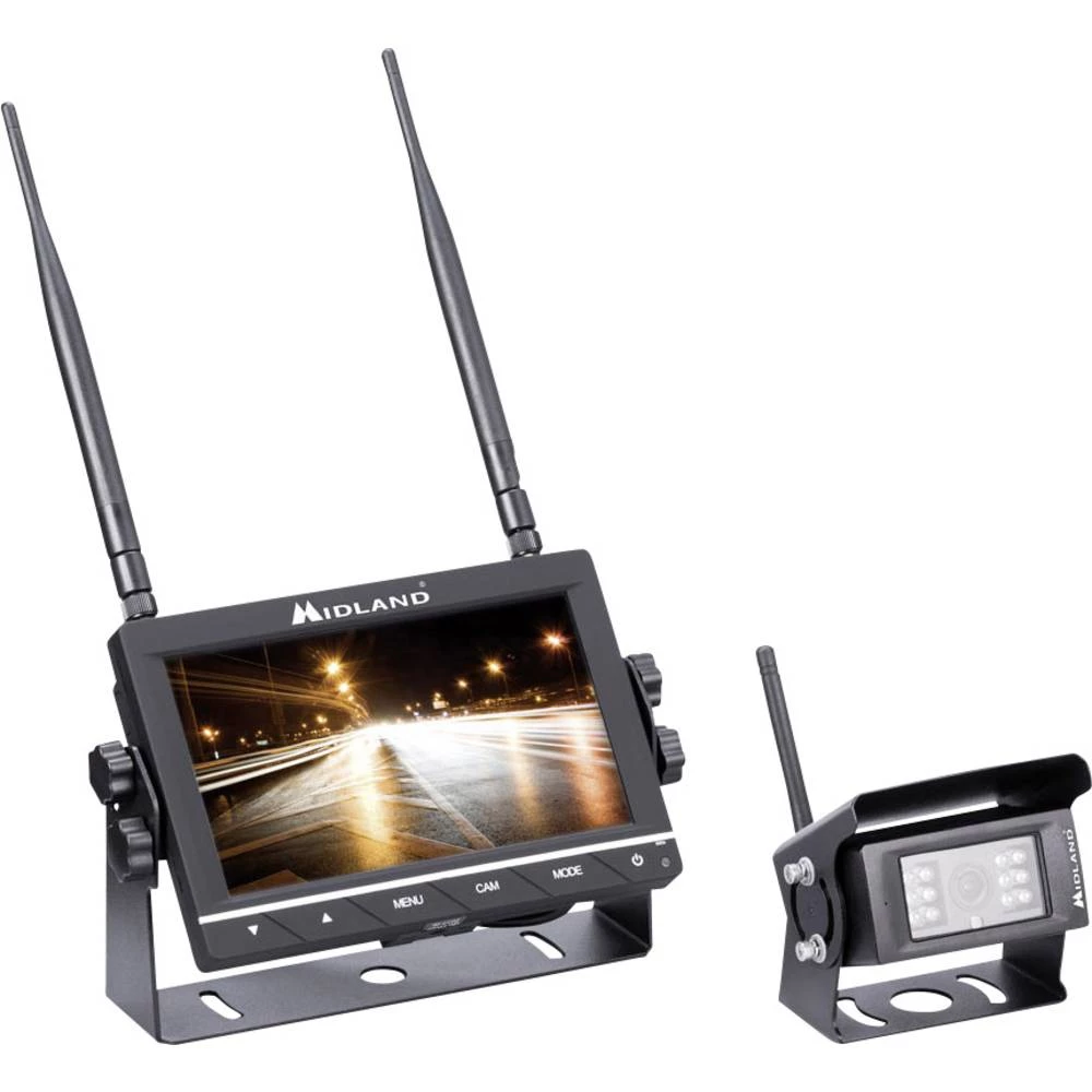 Midland Truck Guardian Bežični video sustav za vožnju unazad 4 kamera ulaza, Udaljenost od vodiča linije, Dodatno IR svjetlo, Ug slika
