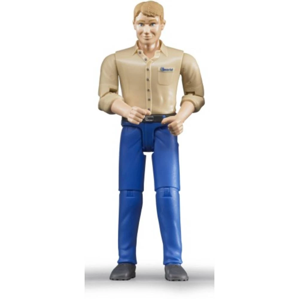 bruder Mann mit hellem Hauttyp und blauer Hose 60006 slika