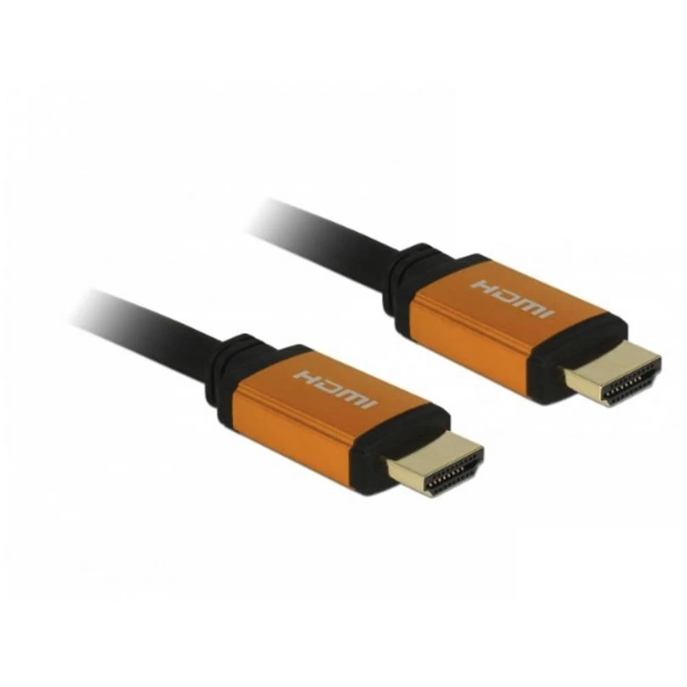 Delock HDMI priključni kabel HDMI A utikač 2 m crna, zlatna 85729 trostruko zaštićen, pozlaćeni kontakti, 8K UHD HDMI ka slika
