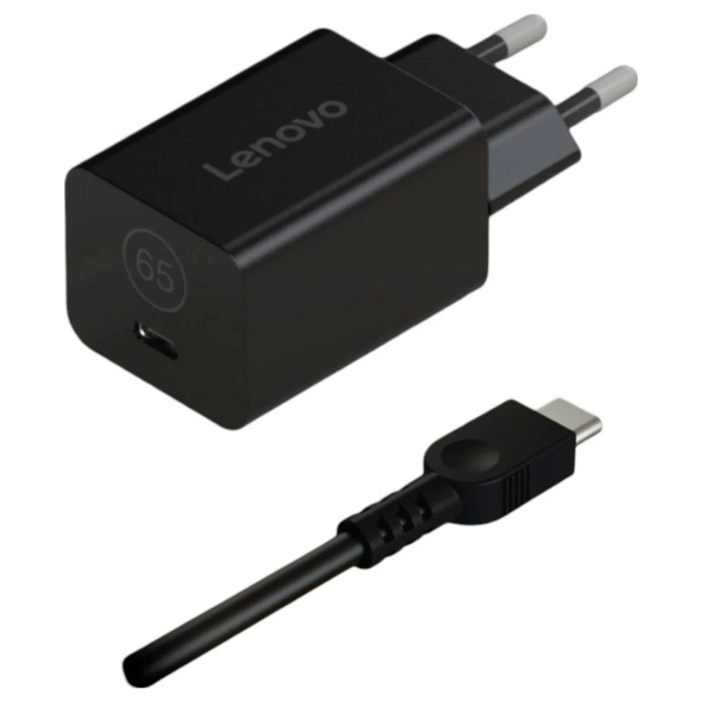 Lenovo GaN Nano strujni adapter za prijenosno računalo 65 W 5 V, 9 V, 15 V, 20 V GaN, s euro utikačem za uređaje, brzi p slika