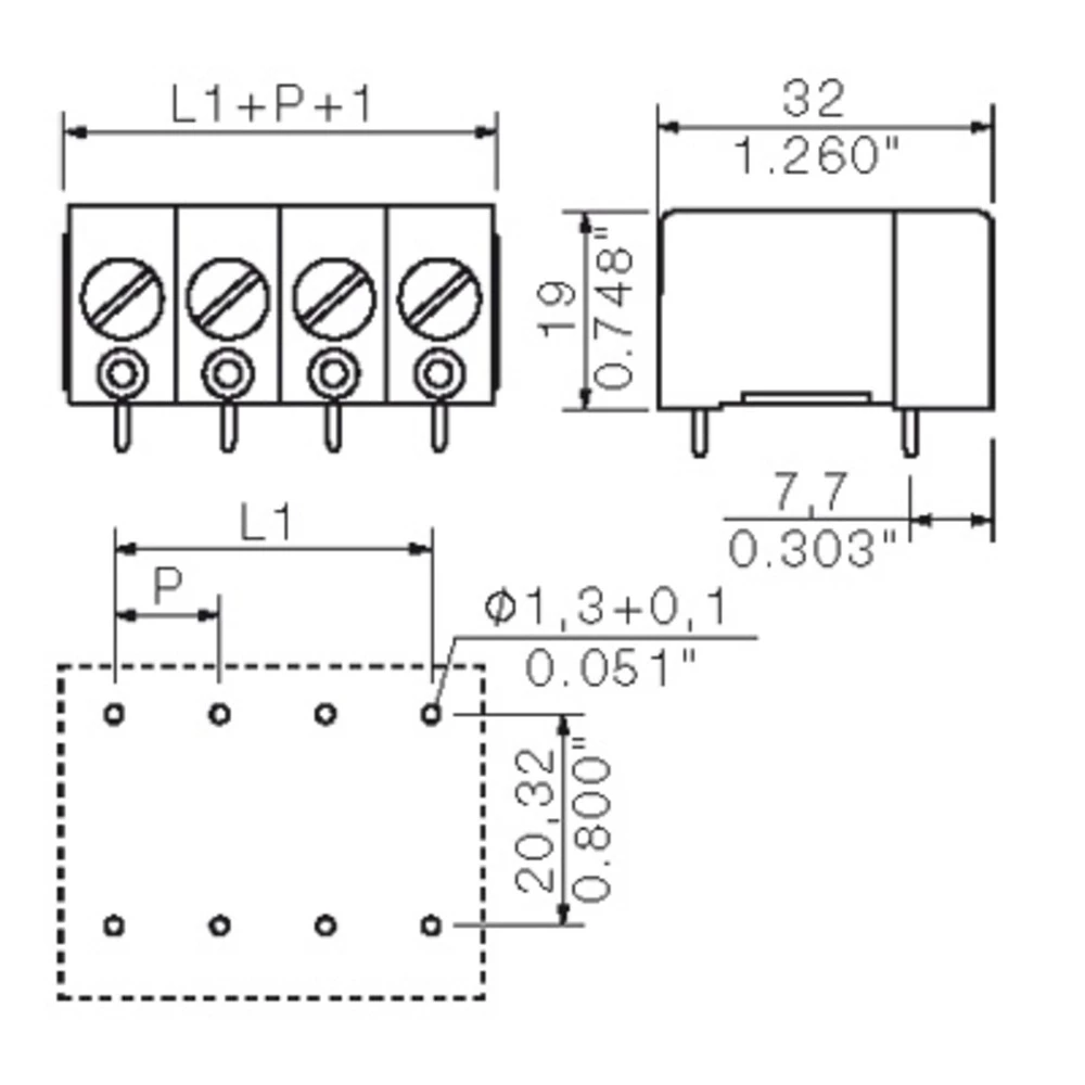 Blok vijčanih stezaljki 0478700000 Weidmüller siva sadržaj: 50 komada slika