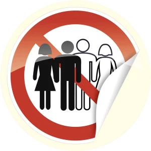 znak zabrane Skupine ljudi zabranjeno!  (Ø) 200 mm   1 St. slika