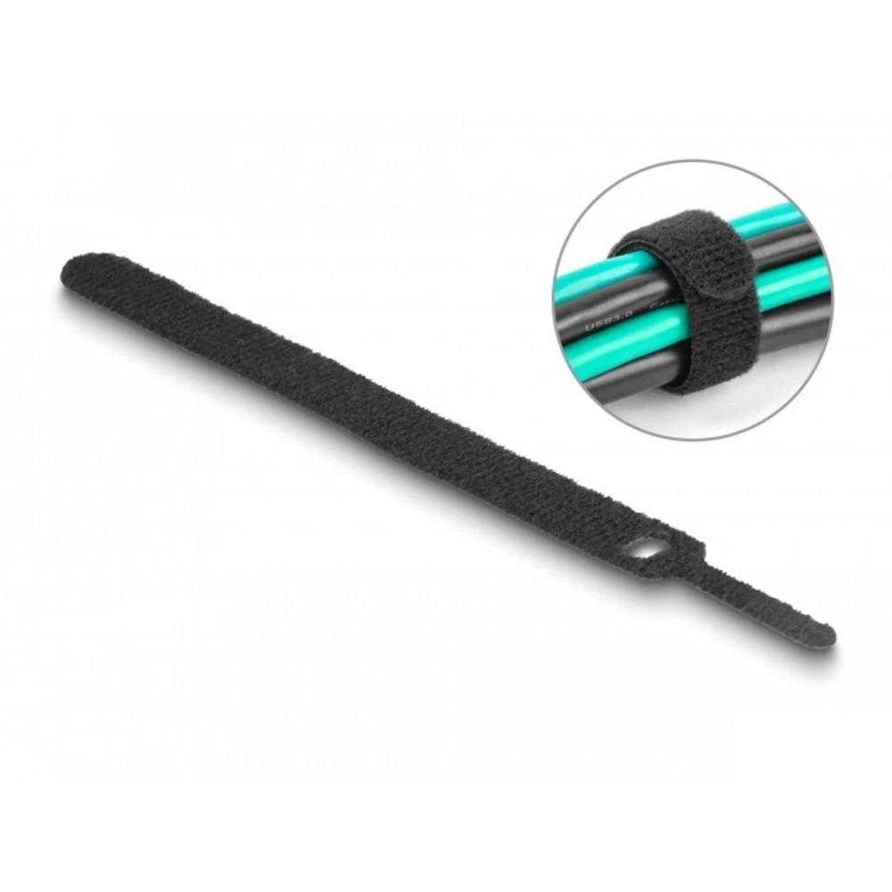 Delock prianjajuća kabelska vezica (D x Š) 150 mm x 12 mm crna 10 kom. slika