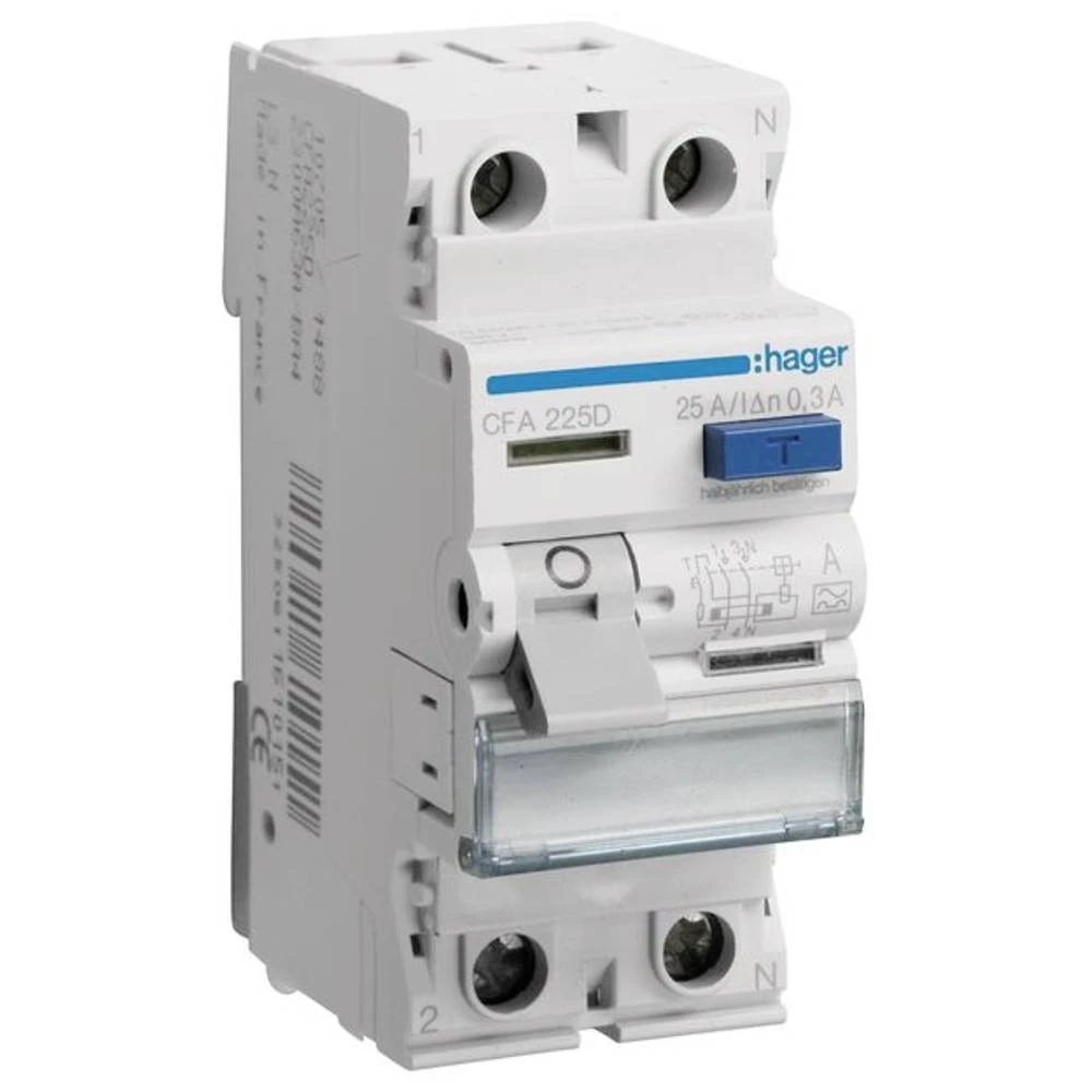 Hager CFA225D CFA225D FID zaštitna sklopka A 2-polni 25 A 0.3 A 230 V slika