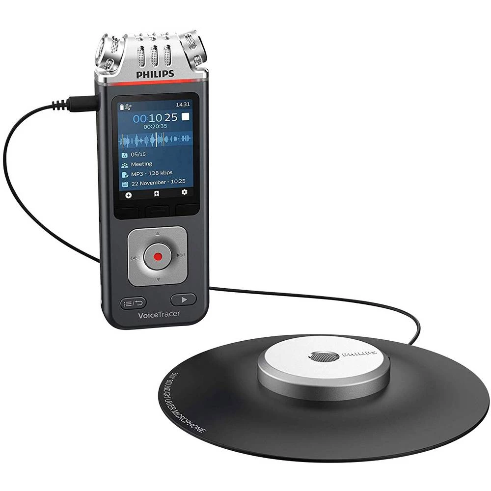 Digitalni diktafon Philips DVT-8110 Vrijeme snimanja (maks.) 2147 h Antracitna boja, Krom boja slika