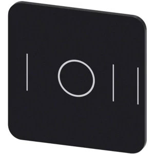 Siemens 3SU1900-0AF16-0QK0 ploča za natpise kvadratan (Š x V) 22 mm x 22 mm I/0/II crna, bijela 10 St. slika