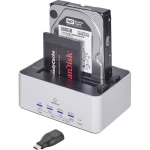USB 3.0 SATA 2 Port priključna stanica za tvrde diskove sa USB tip-Câ„˘ Adapter Renkforce rf-docking-09 sa funkcijom kloni