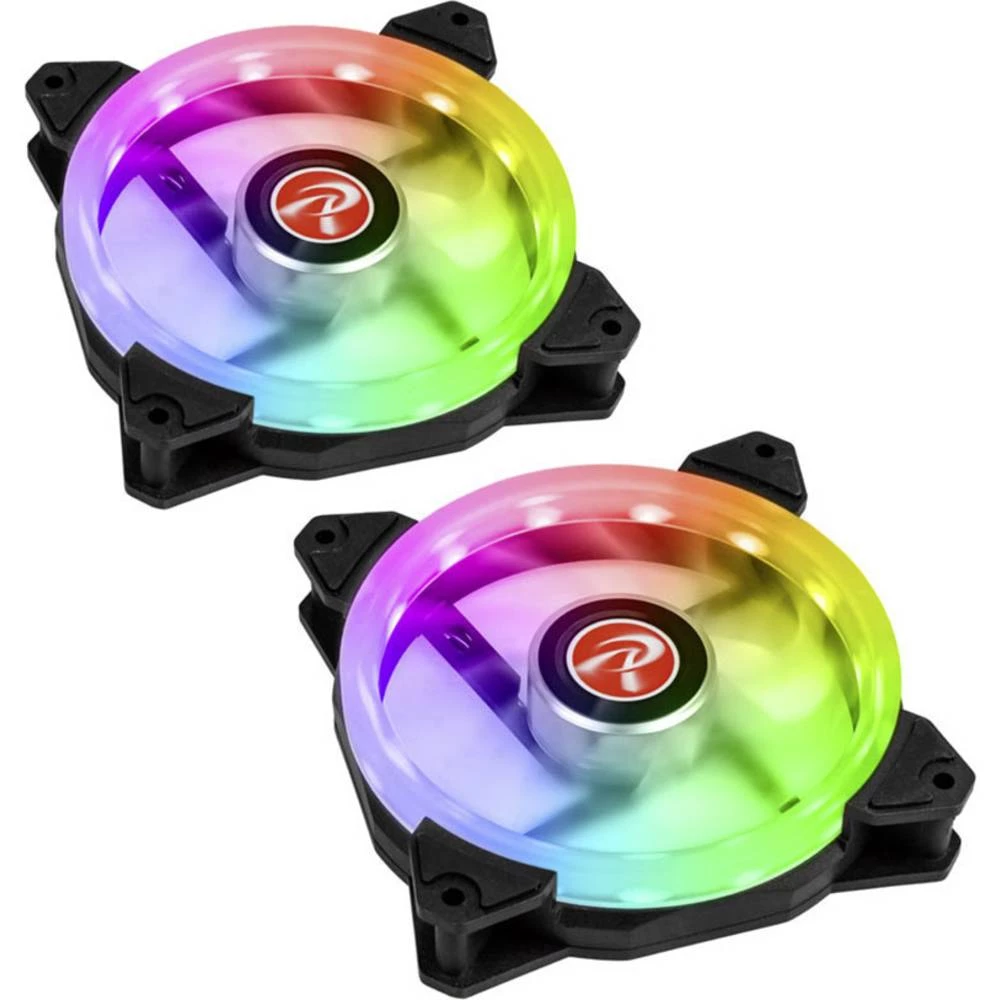 Ventilator za PC kućište Raijintek IRIS 12 Rainbow RGB Crna, Prozirna, RGB (Š x V x d) 120 x 120 x 25 mm slika