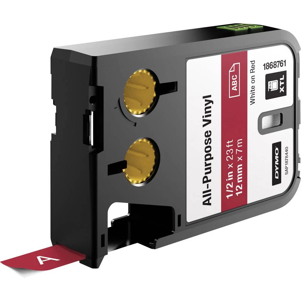 Višenamjenska vinilna traka DYMO 1868761 XTL Boja trake: Crvena Boja slova:Bijela 12 mm 7 m slika