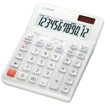 Casio DE-12E-WE stolni kalkulator bijela Zaslon (broj mjesta): 12 baterijski pogon, solarno napajanje (Š x V x D) 140 x 188 x 35 mm