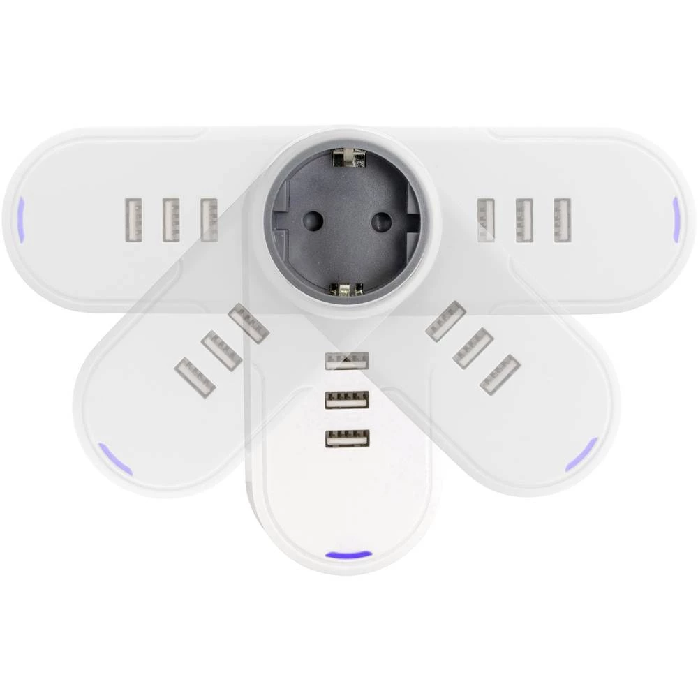 Međuutikač S USB 2-polni Caliber Audio Technology HPS1101U Bijela, Siva slika