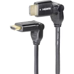 HDMI priključni kabel [1x HDMI-utikač - 1x HDMI-utikač] 2 m crne boje SpeaKa Professional