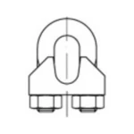 stezaljka žičane užadi 6 mm M5 nehrđajući čelik A2 TOOLCRAFT 1061714 50 St.