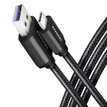 AXAGON USB kabel USB 3.2 gen.1 USB-C® utikač, USB-A utikač 10 cm crna pozlaćeni kontakti BUCM3-AM10AB
