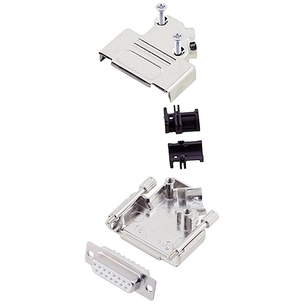 Višestruki ženski konektor D-SUB komplet 45 ° Broj polova: 15 Lemni kup encitech D45ZK15-DBS-W-K 1 ST slika