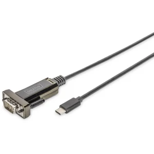 USB 2.0 Adapter [1x Serijski (9-polni) - 1x Muški konektor USB-C™] Crna Digitus slika