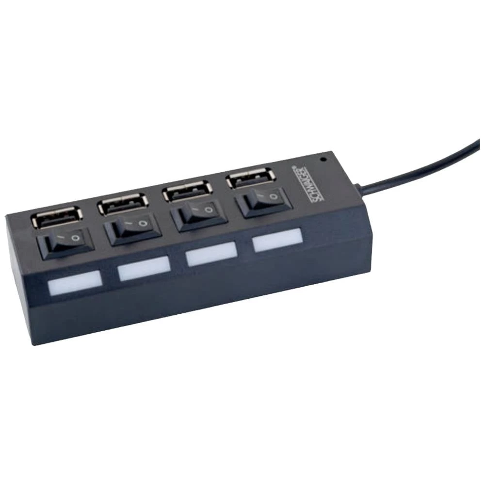 Schwaiger UH4013 4 ulaza USB 2.0 hub  crna slika