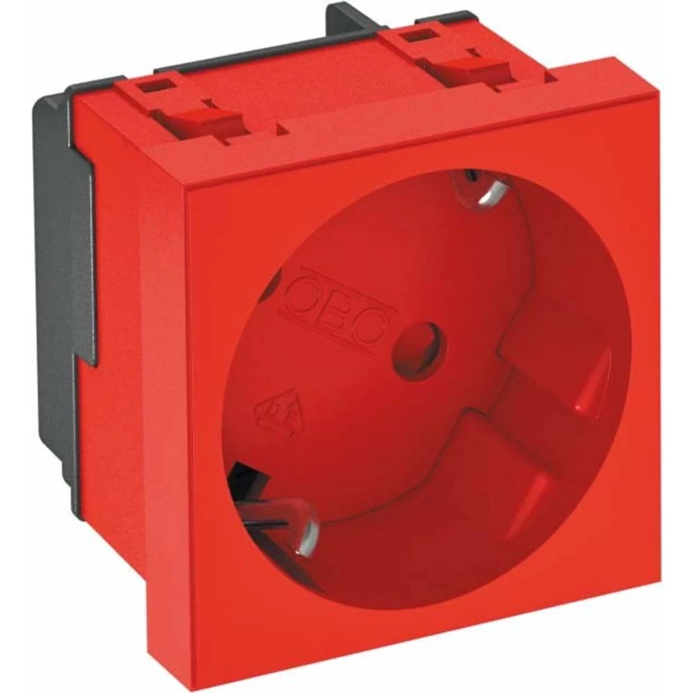 OBO Bettermann 6120078 Kabelske kanalice OBO Vertr utičnica 33 stupnja 1-smjerni zaštitni kontakt STD Crvena slika