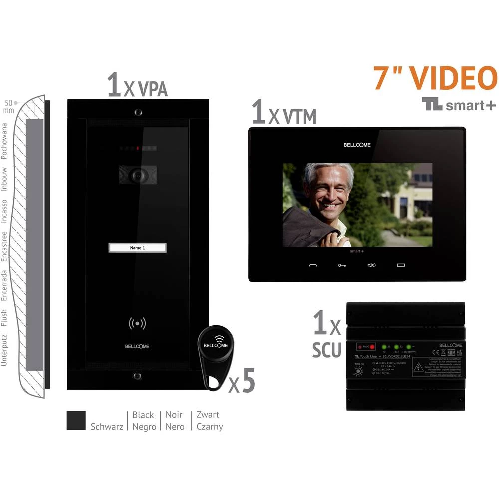 Bellcome VKM.P1FR.T7S4.BLB04 Video-portafon Crna slika