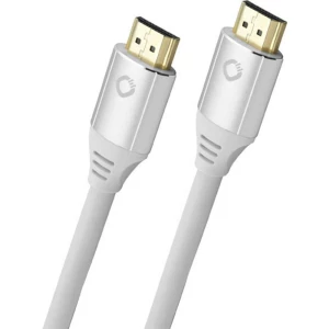 Oehlbach HDMI AV priključni kabel [1x muški konektor HDMI - 1x muški konektor HDMI] 3.00 m bijela slika