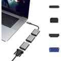 Hama    00200306    USB-C / Mini-DisplayPort / HDMI / VGA    adapter    [1x muški konektor USB-C™, muški konektor mini displayport, muški konektor HDMI - 1x ženski konektor mini displayport,  slika