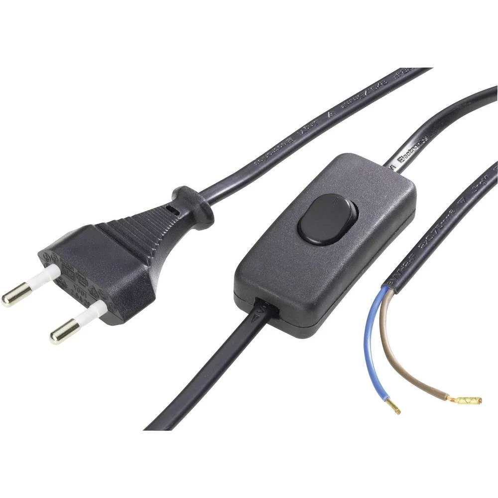 Basetech 611989 Mrežni kabel, priključni kabel za štednjak Crna slika