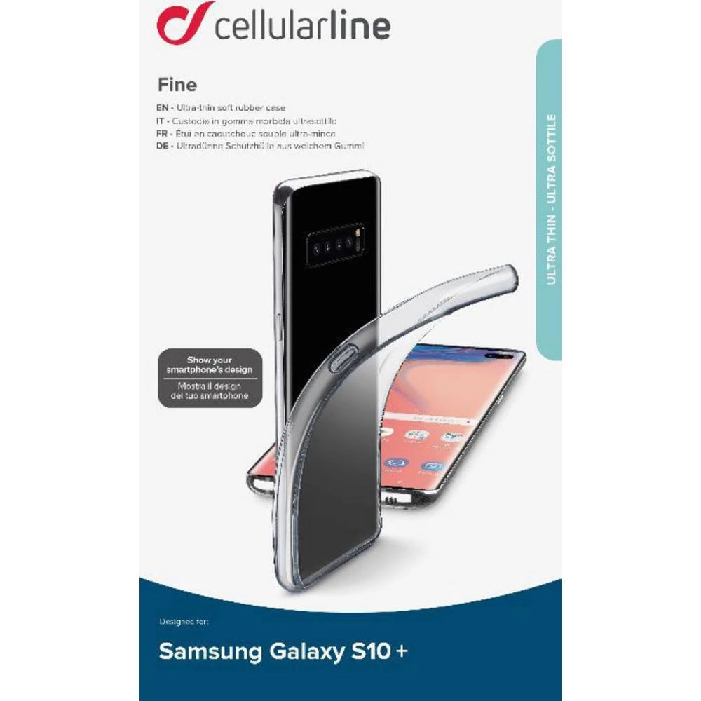 Cellularline FINECGALS10PLT Stražnji poklopac za mobilni telefon Pogodno za: Galaxy S10+ Prozirna slika